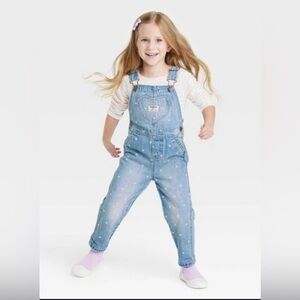 Oshkosh Toddler Denim Heart Overalls